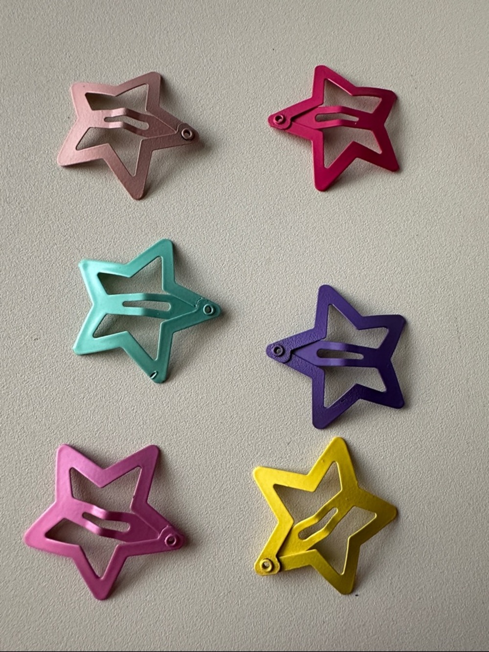 🎀Colorful Star Hair Clips - Pack of 6